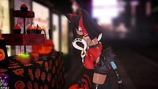 Hentai redhead gives blowjob and having sex