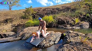 Swimming Pool in the Middle of the Woods Sex Performed in Daylight by a Married Man and a Young Girl