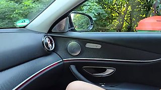 Hot Blonde Wife Dogging in Car on Last Day of Summer 2024 - Public Sex & Sloppy Blowjob
