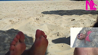 Me Being Tickled on My Feet on the Beach