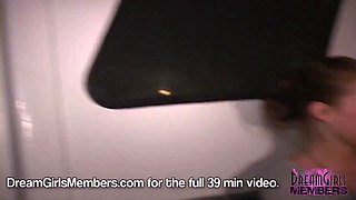 Crazy spring breakers do a striptease on a night cruise