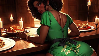 Women Watch & Cheer As Their Sister Get FUCKED AT THANKSGIVING DINNER in Spicy Toons: Thanksgiving