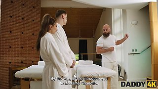 Nicole Sweet & Neeo get wild with cheating on their husbands with a hot massage and hardcore sex