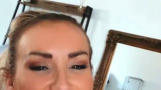 Big boob brunette masturbates on webcam