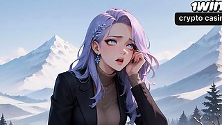 Snow Queen's Milk Spray Orgasm in Alpine Peaks