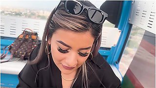 Outdoor Blowjob & Ride To My Stepbrothers Best Friend While Riding The Cable Car In My City!