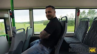 Mature4k. jumping on a pecker in the bus
