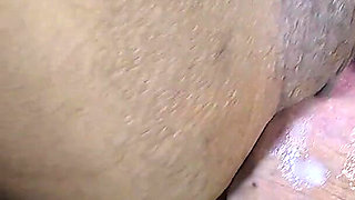Close-up of Keilimar's Short-haired Pussy Getting Fucked by a Big White Cock.