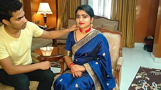 Indian Bhabhi Fucked Hard For Money - Big Natural Tits Doggy Style Homemade Sex