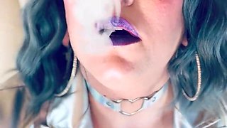 Clad In Silver & Mittens & Rings Tina Snua Smoke A Supeking Ciggie