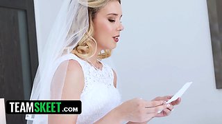 Innocent bride cheats on her groom and gets her big Ass Fucked for the first ever time