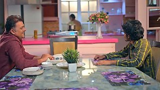 Tiny Indian MILF Naomi Shah swallows a stiff cock