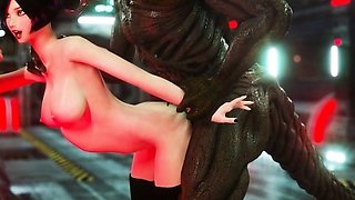 SciFi Monster Aliens Fuck Girls!