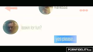 PORNFIDELITY Vanessa Cage Swipes Right to Swallow Jizz