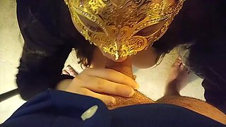 I give a sensual blowjob and swallow, POV cock sucking and cum shot