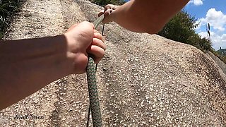 Camping sex with naughty Brazilian girl in sexy lingerie Ariel Siren