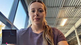 Nadia Foxx Orgasms Wildly on Gym Stairmaster After Drive-Thru