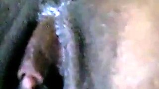 Black girl's juicy pussy on webcam