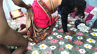 Indian Beautiful Bhabhi Big Boobs Chested on Husband and Enjoying Sex with Her Lover and Cumshot on Her Face