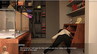 Project hotwife - gameplay -  husband fucks wife in doggy style and cum in tits and her body