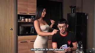 Oh no, that wasn't my intention! - Embarrassed stepbrother completes up having hump with his slender sister