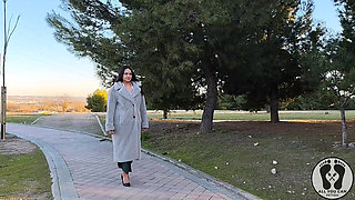 Latina in Dirndl Slut Lipstick Pussy Play, Outdoor Piss & Titty Cum Finish
