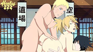 Temari Is Fucked by Naruto and Sasuke Hentai