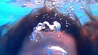 Breath Holding Underwater in Pool