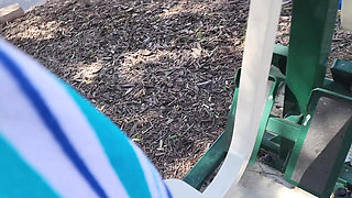 Naked outdoor workout