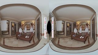 Naughty America Lauren Phillips and Natasha Starr surprise the bride, Katie Morgan, with the hot s