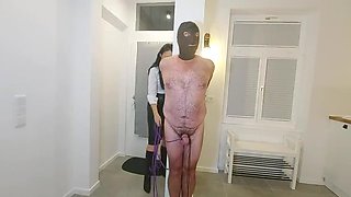 German Mistress Luciana Handjob & CBT Domination - BDSM Punishment & Cumshot