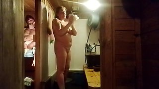 Jerking off to My Stepmom in the Bath
