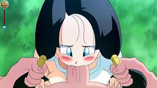 Kame Paradise 3 - Videl sucks a huge cock Videls sex scene