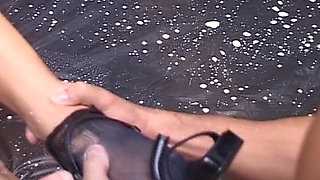 German Slut Made Him Bust Big Load After Fucking and Using Her Feet