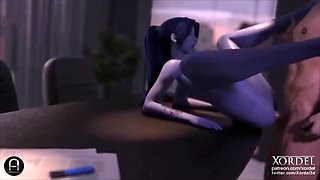 Widowmaker Fucked In The Ass At The Office