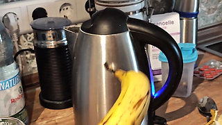 Hot Housewife MILF Gets Fucked and Fingered in the Kitchen. She Still Wears the Buttplug of the Morning Sex She Just Received