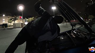 Busty brunette with big boobs rides cock