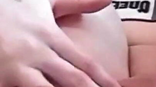 Homemade Striptease with Undressing and Masturbation of a Tight Pink Pussy