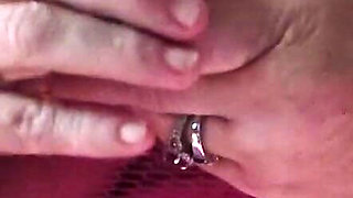 Fucking Herself with a Silvery Cock the Cumming Won't Stop