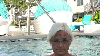 Greek Goddess Steph Gets Frisky in the Hot Tub.