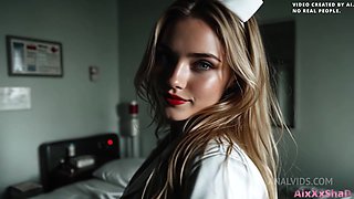 Hot Nurse Came To Take My Tests, But Took My Cock In Her Mouth, Fucked All Her Holes And Cum In Her Pussy [Ai Generated]