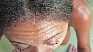 Messy Blowjob POV in the Kitchen