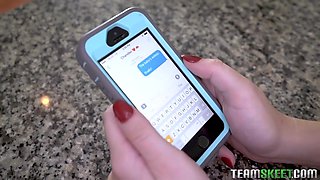 Babysitter Suffocates On Stepdads Throbbing Cock - Shae Celestine