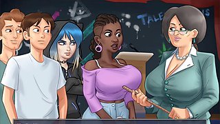 Music teacher shakes her big booty for me in summertime saga