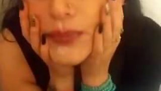 pierced girl get a facial after blowjob