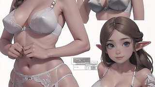 AI generated Elf lingerie magazine