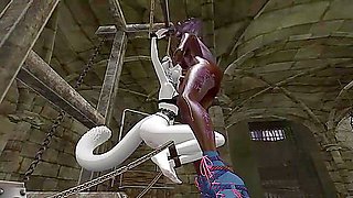 Verified Amateurs And Car Toon - Furry Is Gagged And Has To Give A Blowjob To A Beautiful Girl With A Cock