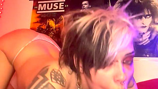 Silver Micro Bikini Sloppy Solo BJ Topless