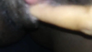 Close up Stroking My Big Clit Hairy Wet Pussy