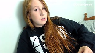 Emo teen Becka solo webcam masturbation